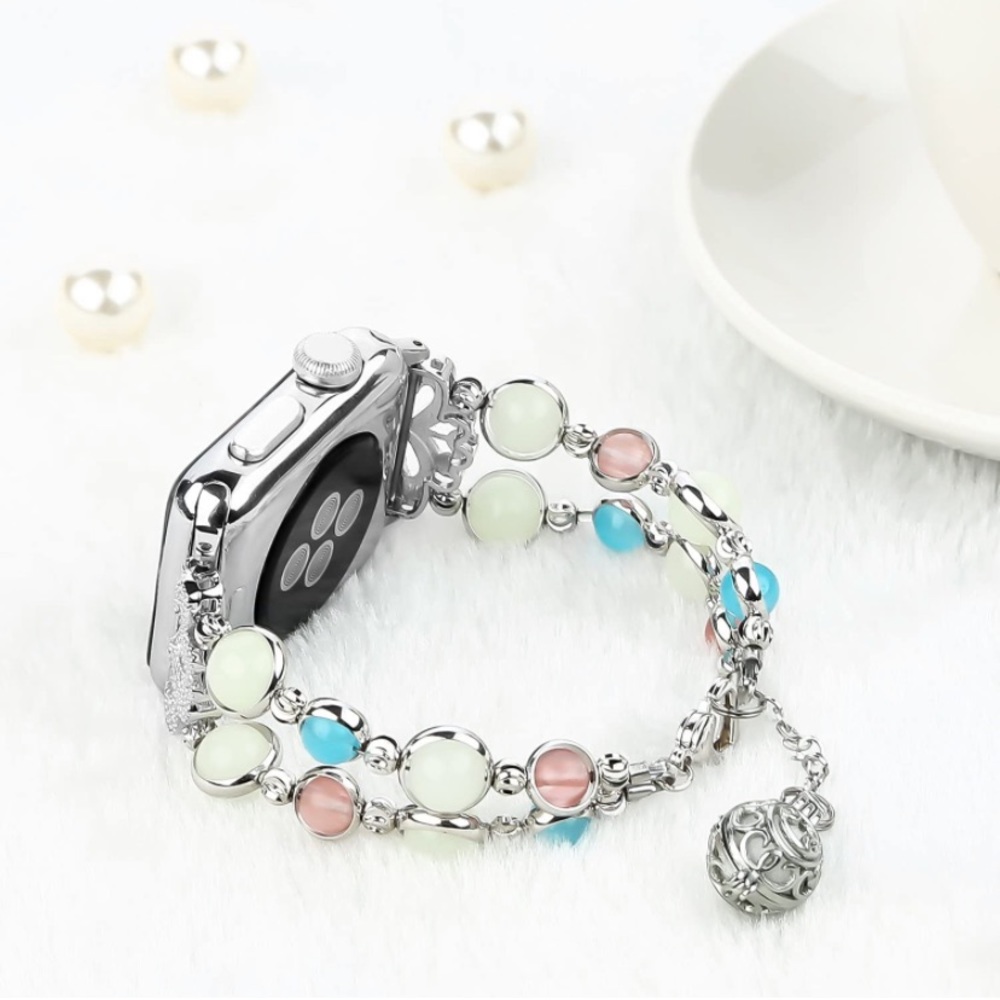 For IWatch Band  38/40/4242/44/45mm Adjustable Wristband Night Luminous Pearl - Picture 9 of 11